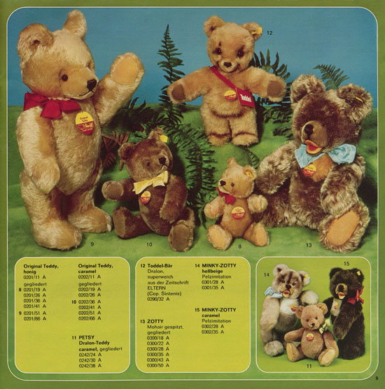 Seite 9 Margarete Steiff Katalog KD 75 1975