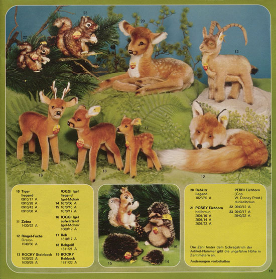 Seite 13 Margarete Steiff Katalog KD 75 1975