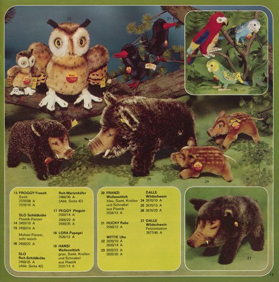 Seite 15 Margarete Steiff Katalog KD 75 1975