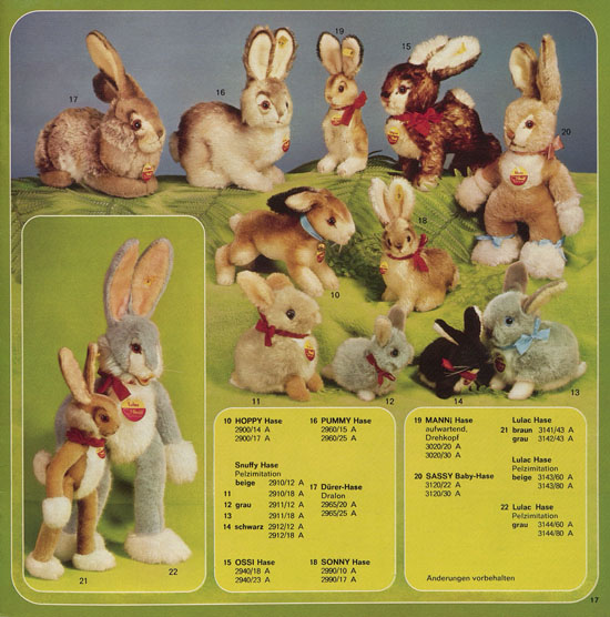 Seite 17 Margarete Steiff Katalog KD 75 1975