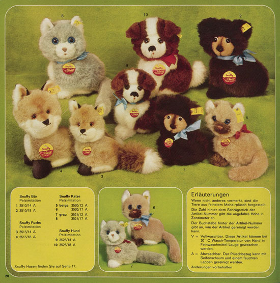 Seite 20 Margarete Steiff Katalog KD 75 1975