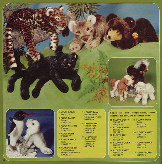 Seite 26 Margarete Steiff Katalog KD 75 1975