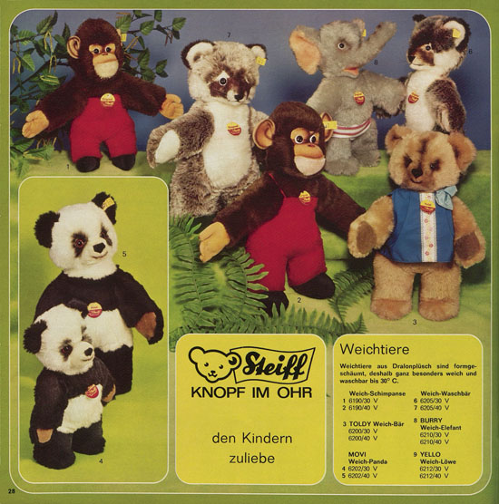 Seite 28 Margarete Steiff Katalog KD 75 1975
