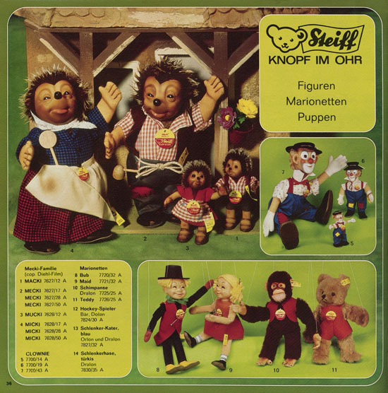 Seite 36 Margarete Steiff Katalog KD 75 1975