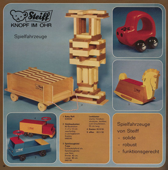 Seite 38 Margarete Steiff Katalog KD 75 1975
