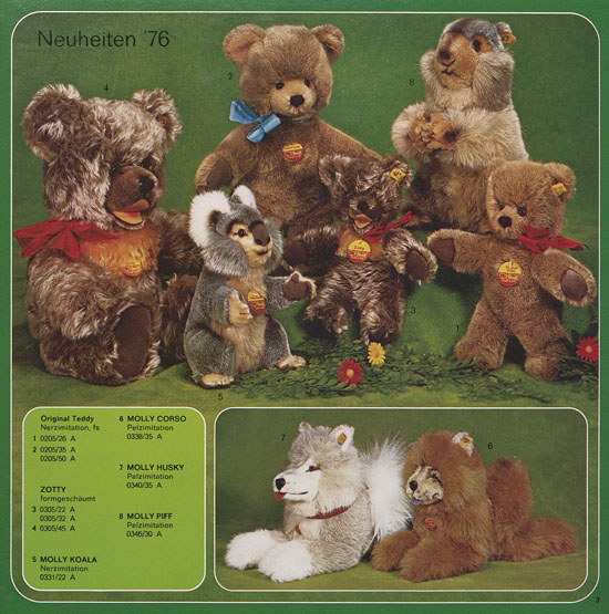 Seite 3 Margarete Steiff Katalog 1976