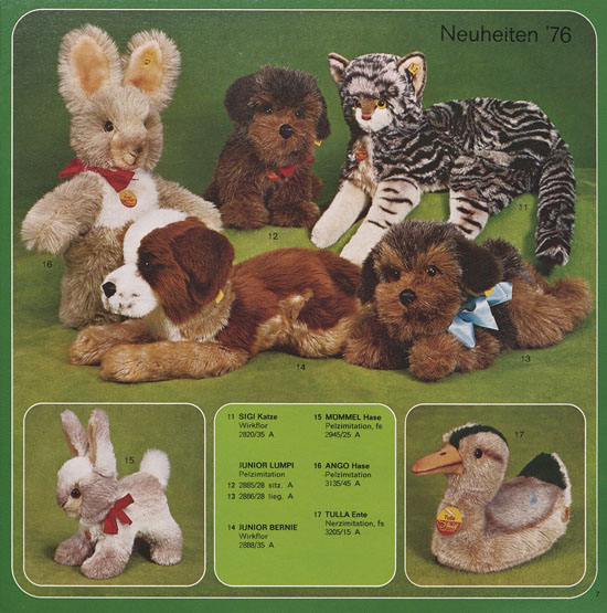 Seite 7 Margarete Steiff Katalog 1976