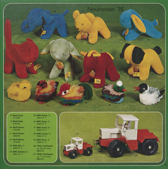 Seite 9 Margarete Steiff Katalog 1976