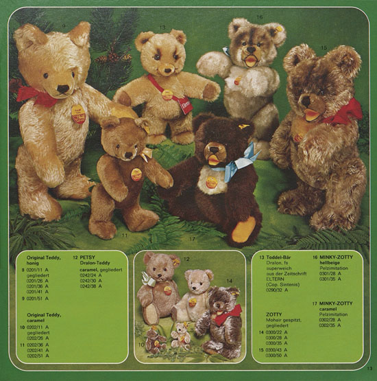 Seite 13 Margarete Steiff Katalog 1976