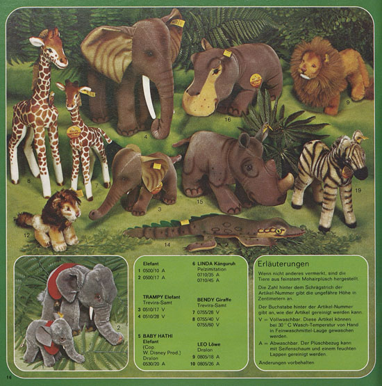Seite 16 Margarete Steiff Katalog 1976