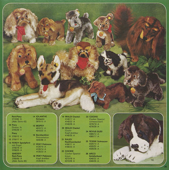Seite 25 Margarete Steiff Katalog 1976