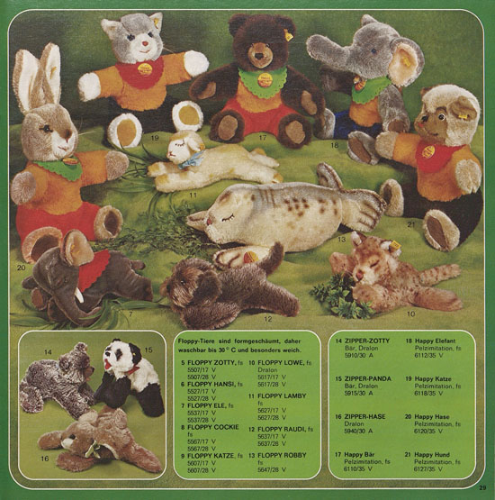 Seite 29 Margarete Steiff Katalog 1976