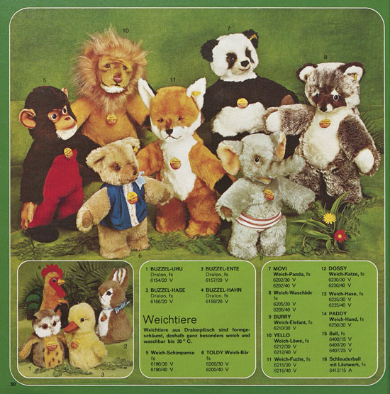 Seite 30 Margarete Steiff Katalog 1976
