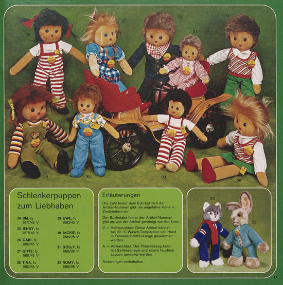 Seite 37 Margarete Steiff Katalog 1976