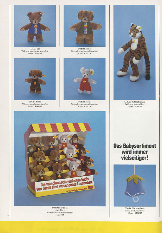Seite 8 Margarete Steiff Verkaufsprogramm 1982