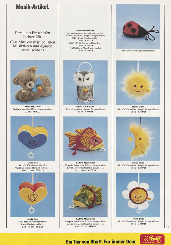 Seite 35 Margarete Steiff Verkaufsprogramm 1982