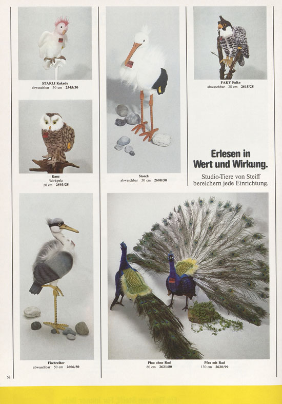 Seite 52 Margarete Steiff Verkaufsprogramm 1982