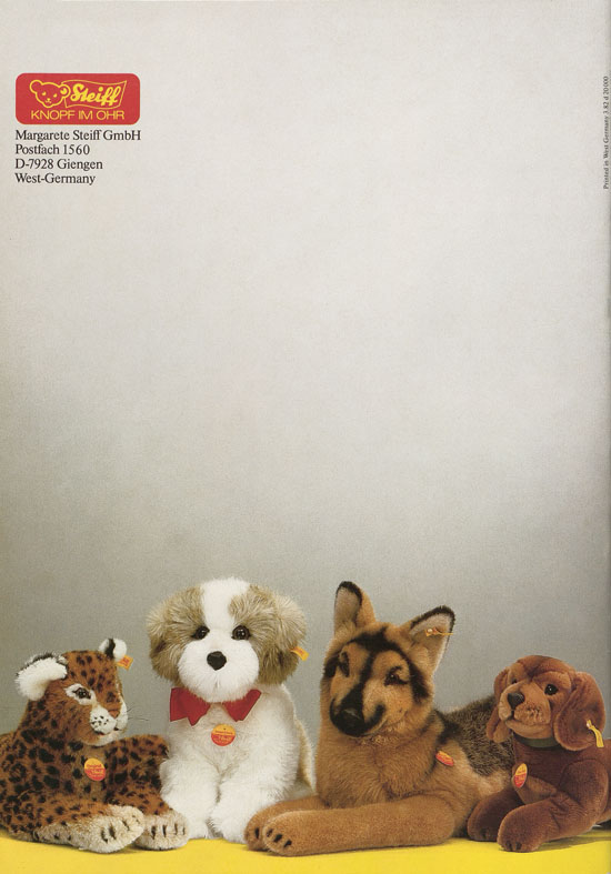 Seite 60 Margarete Steiff Verkaufsprogramm 1982