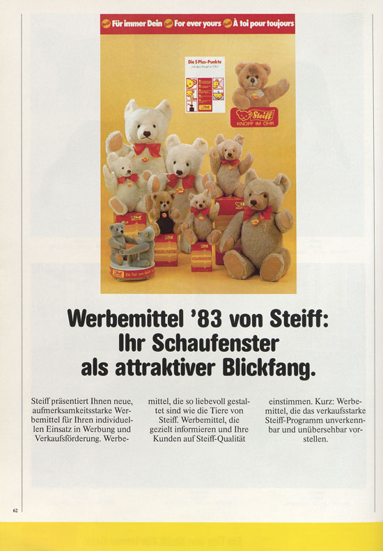 Margarete Steiff Verkaufsprogramm 1983