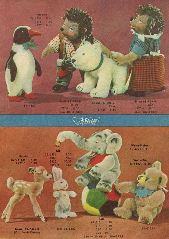Seite 3 Margarete Steiff KAD 52 Katalog 1952