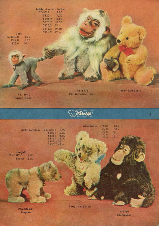 Seite 5 Margarete Steiff KAD 52 Katalog 1952