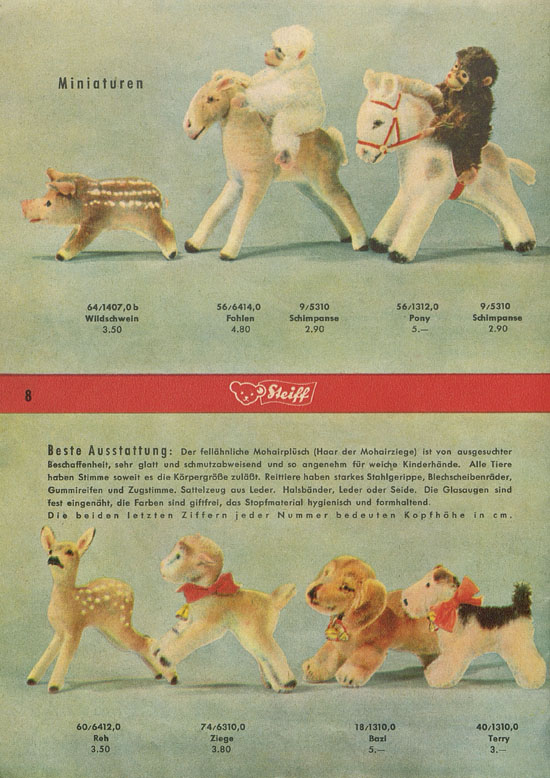 Seite 8 Margarete Steiff KAD 52 Katalog 1952