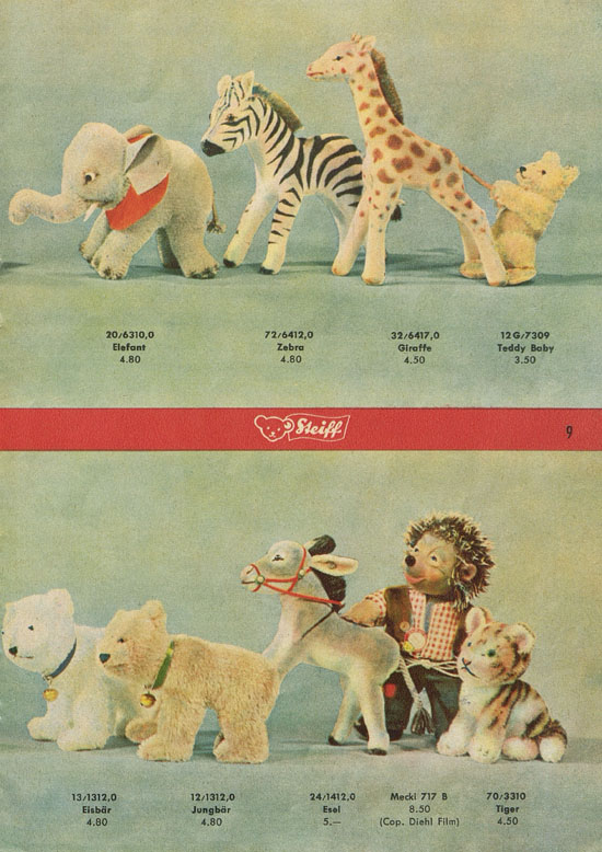 Seite 9 Margarete Steiff KAD 52 Katalog 1952