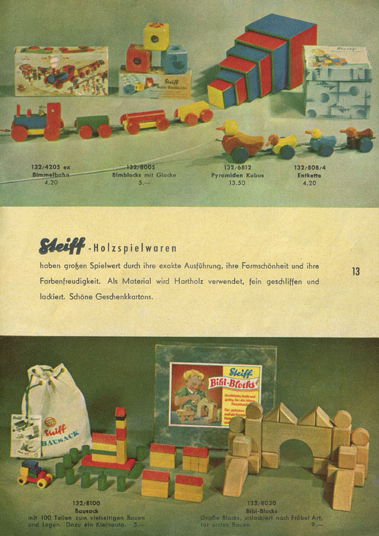 Seite 13 Margarete Steiff KAD 52 Katalog 1952
