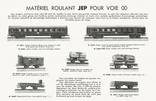 Trains JEP Serie 56 catalogue 1950