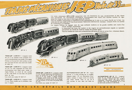 Trains JEP catalogue 1956