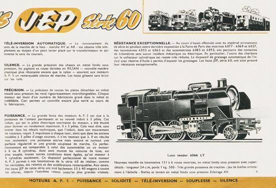 Trains JEP catalogue 1956