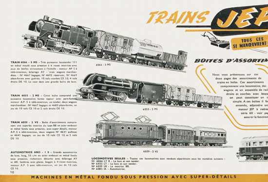 Trains JEP catalogue 1956