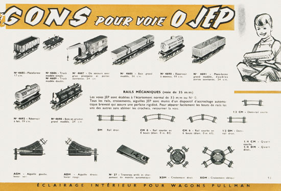 Trains JEP catalogue 1956