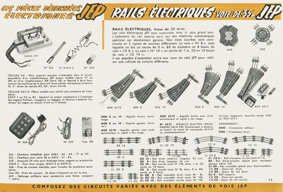 Trains JEP catalogue 1956