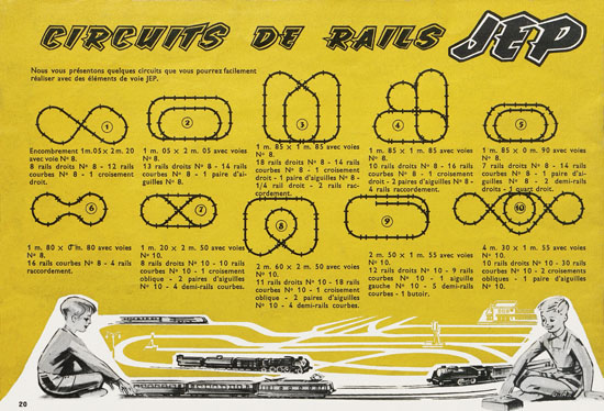 Trains JEP catalogue 1956