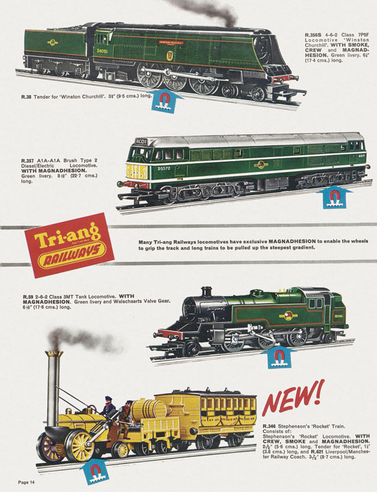 Tri-ang catalog Railways and Motorways 1964