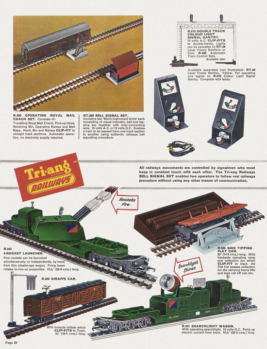 Tri-ang catalog Railways and Motorways 1964