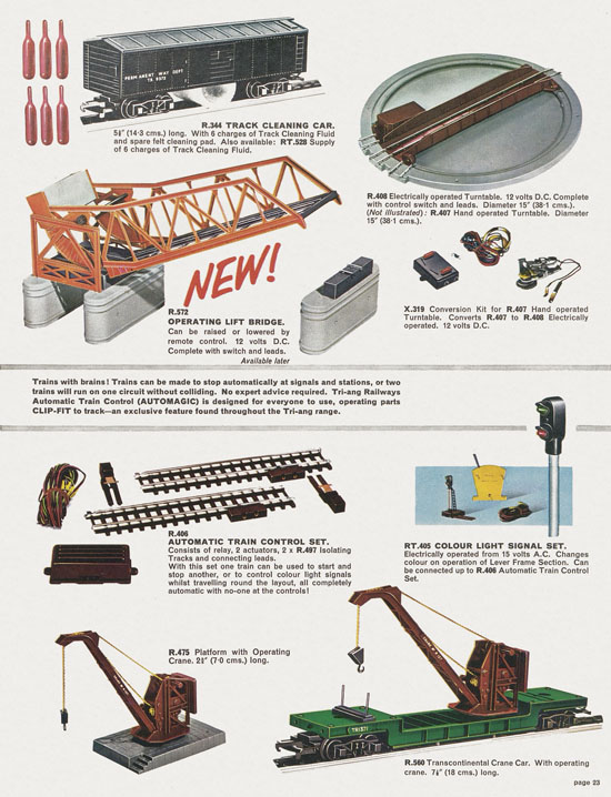 Tri-ang catalog Railways and Motorways 1964