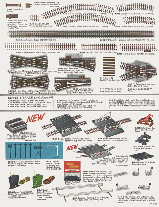 Tri-ang catalog Railways and Motorways 1964