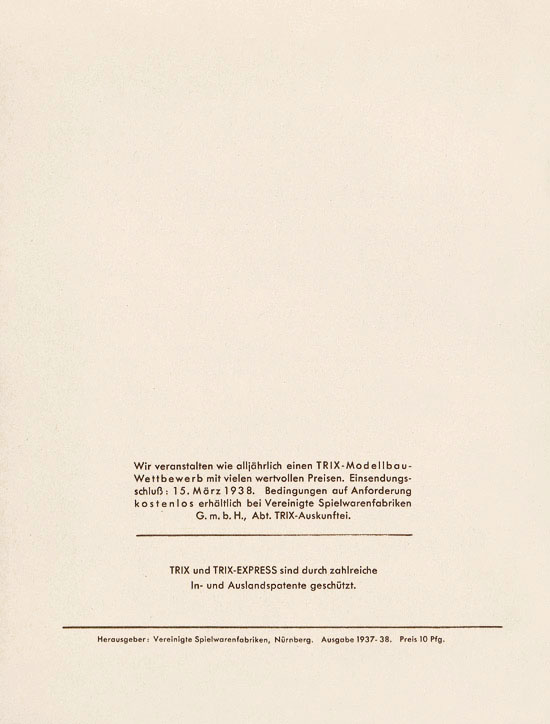 Seite 2 Trix Katalog 1937-1938