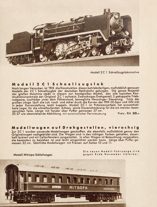 Seite 4 Trix Katalog 1937-1938