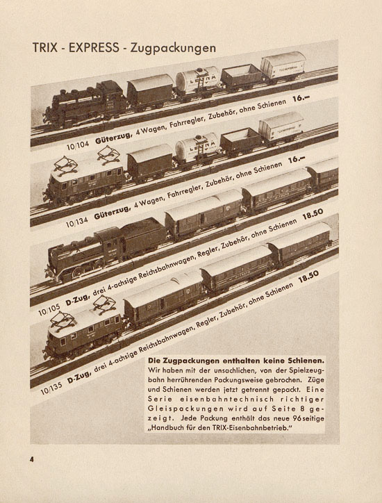 Trix Katalog 1937-1938