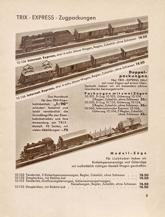 Seite 7 Trix Katalog 1937-1938