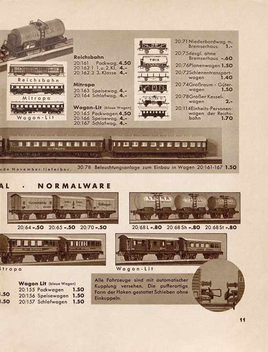 Seite 13 Trix Katalog 1937-1938