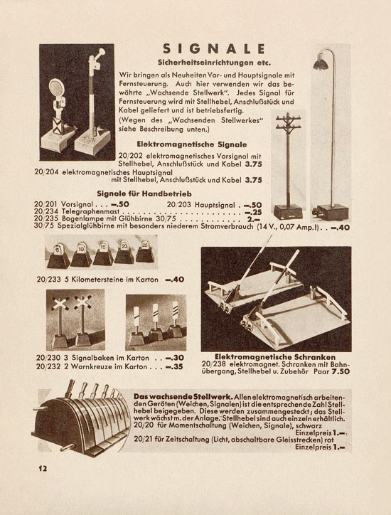 Seite 14 Trix Katalog 1937-1938