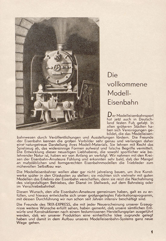 Seite 3 Trix Katalog 1938-1939