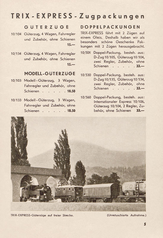 Seite 7 Trix Katalog 1938-1939