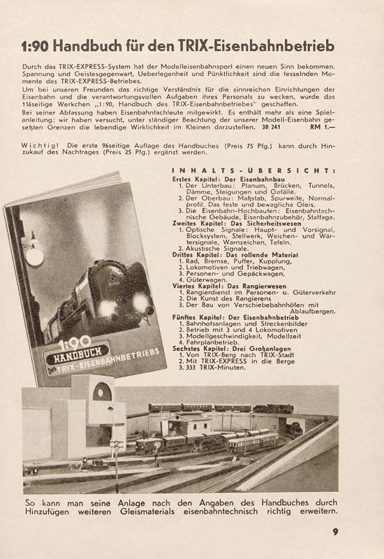 Seite 11 Trix Katalog 1938-1939