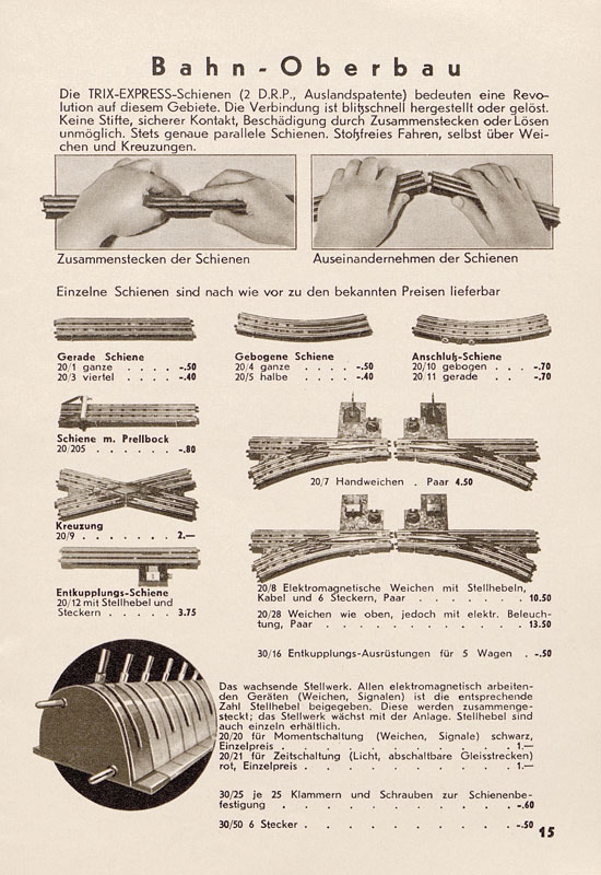 Seite 17 Trix Katalog 1938-1939