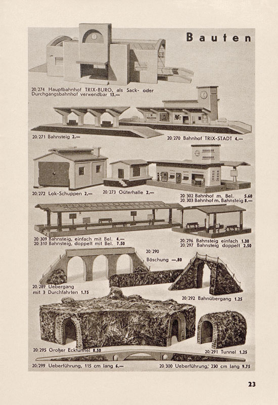 Seite 25 Trix Katalog 1938-1939